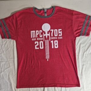 Jerzees Red and Gray San Diego Comic-Con MPC 705 2018 Graphic Tee